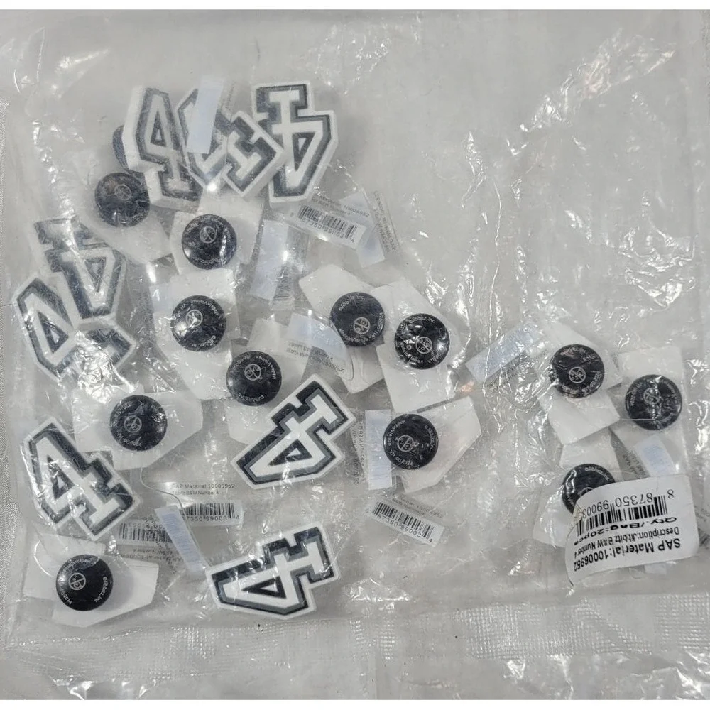 LOT: 20 Jibbitz Black & White #4 Croc Shoe Charms